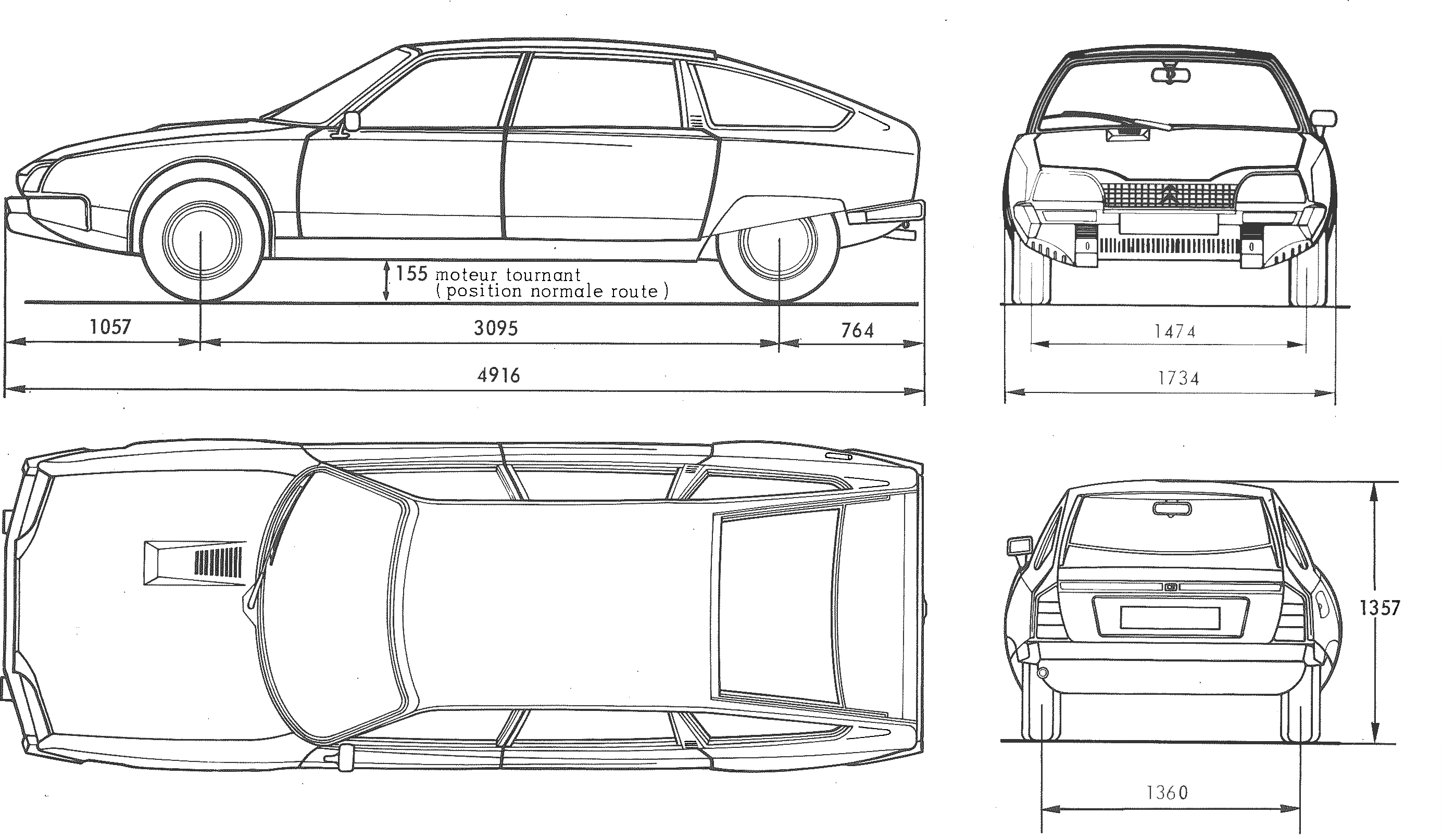 Blueprint Citroën CX